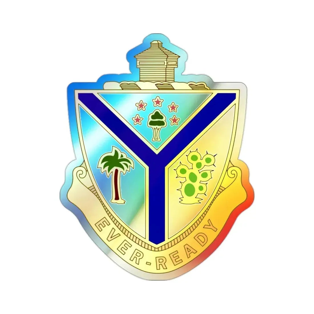 132nd Infantry Regiment (U.S. Army) Holographic STICKER Die-Cut Vinyl Decal - The Sticker Space