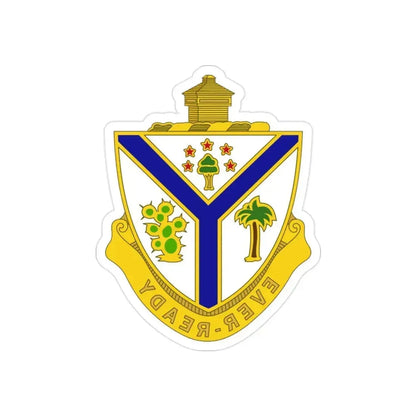 132nd Infantry Regiment (U.S. Army) REVERSE PRINT Transparent Die-Cut STICKER 2 Inch Die-Cut Transparent - The Sticker Space