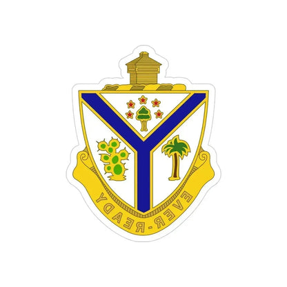 132nd Infantry Regiment (U.S. Army) REVERSE PRINT Transparent Die-Cut STICKER 4 Inch Die-Cut Transparent - The Sticker Space