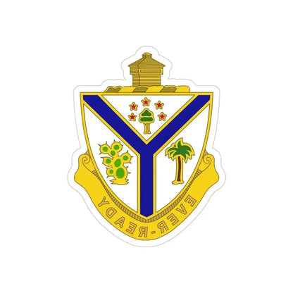 132nd Infantry Regiment (U.S. Army) REVERSE PRINT Transparent Die-Cut STICKER 5 Inch Die-Cut Transparent - The Sticker Space