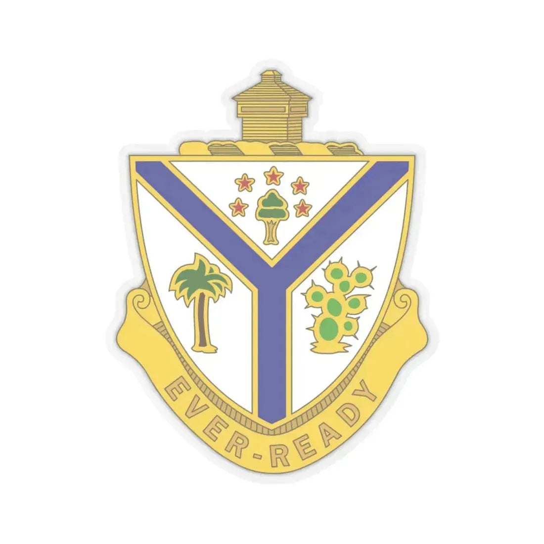 132nd Infantry Regiment (U.S. Army) STICKER Vinyl Kiss-Cut Decal 4 Inch Transparent - The Sticker Space