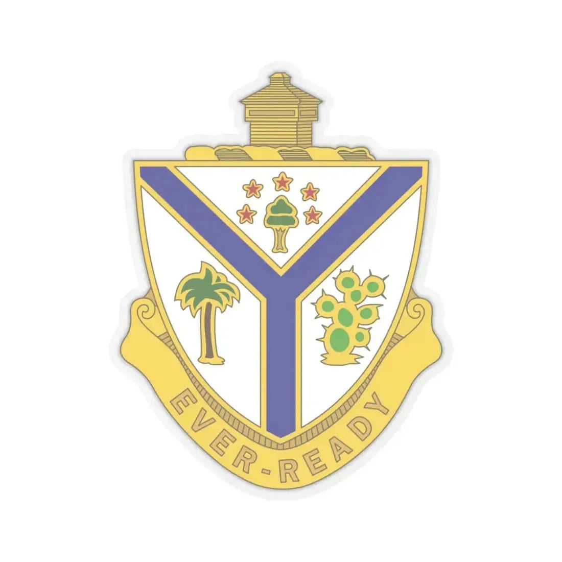 132nd Infantry Regiment (U.S. Army) STICKER Vinyl Kiss-Cut Decal 6 Inch Transparent - The Sticker Space