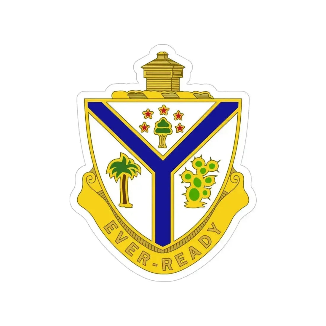 132nd Infantry Regiment (U.S. Army) Transparent STICKER Die-Cut Vinyl Decal 5 Inch - The Sticker Space