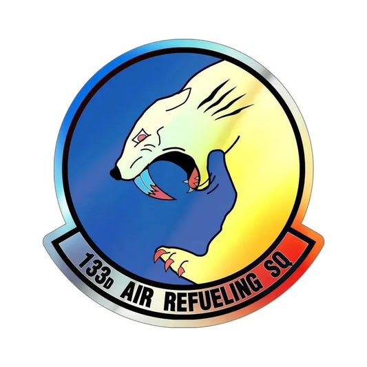 133 Air Refueling Squadron (U.S. Air Force) Holographic STICKER Die-Cut Vinyl Decal 6 Inch Holographic - The Sticker Space