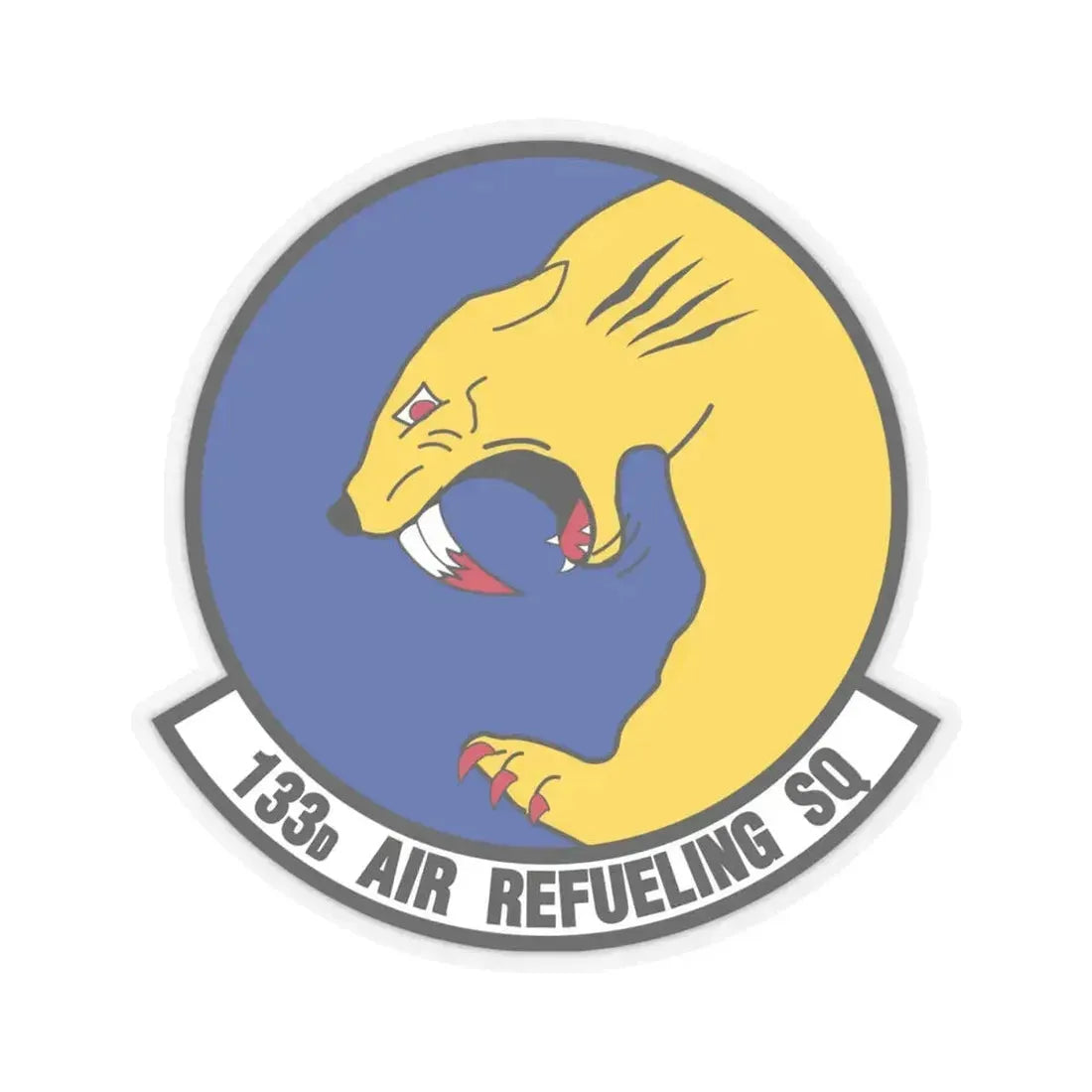 133 Air Refueling Squadron (U.S. Air Force) STICKER Vinyl Kiss-Cut Decal 4 Inch Transparent - The Sticker Space
