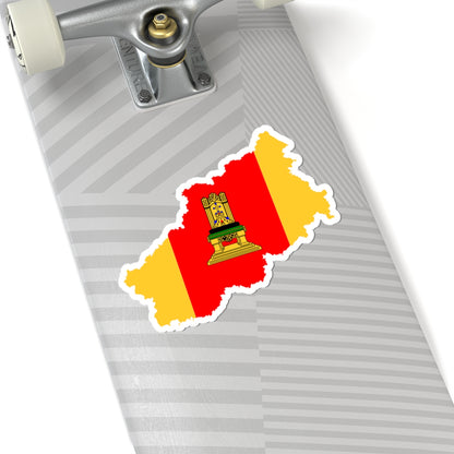 Flag-map of Tver Oblast (Russia) STICKER Vinyl Kiss-Cut Decal