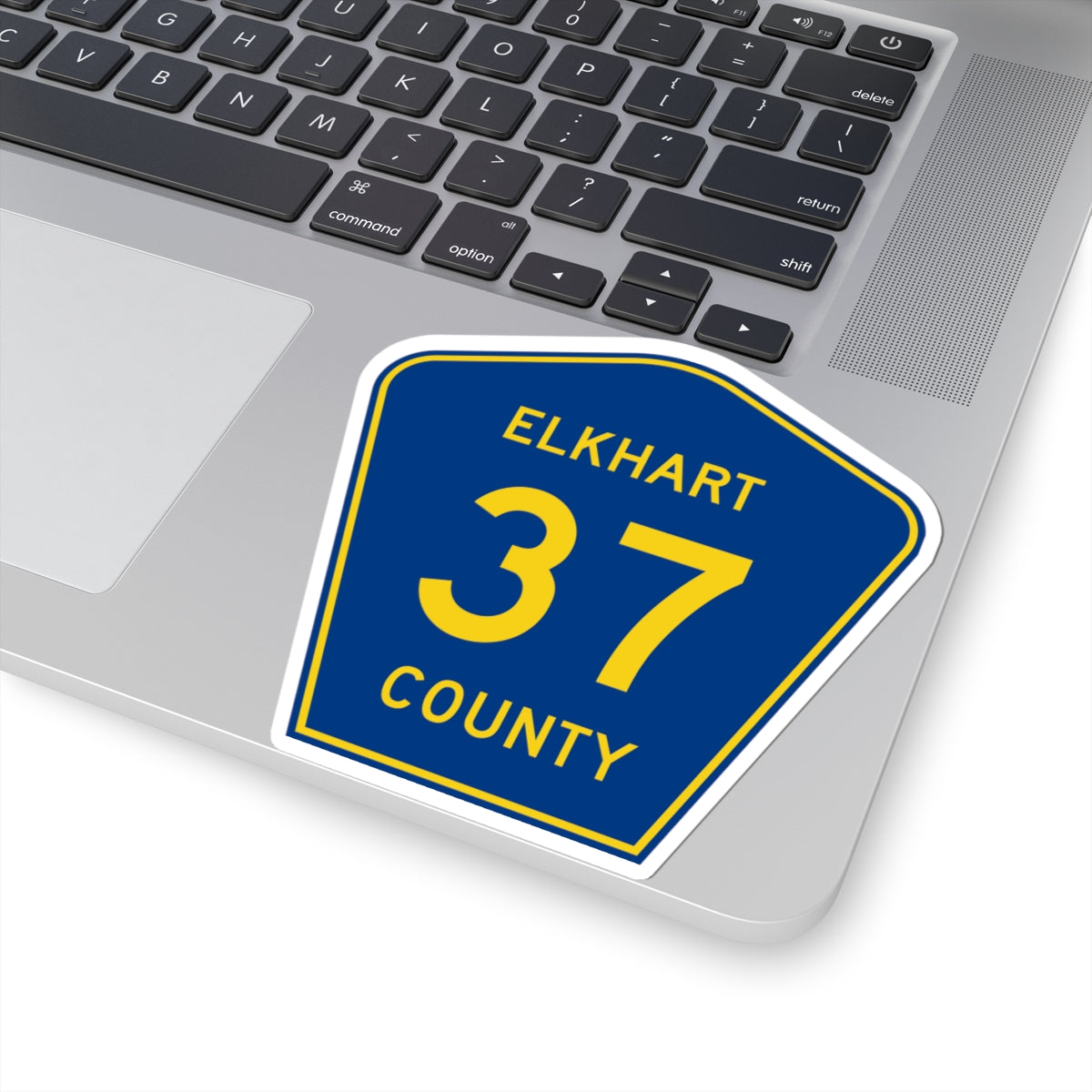 Elkhart County Road 37 IN (Indiana) (Road Sign) STICKER Vinyl Kiss-Cut Decal