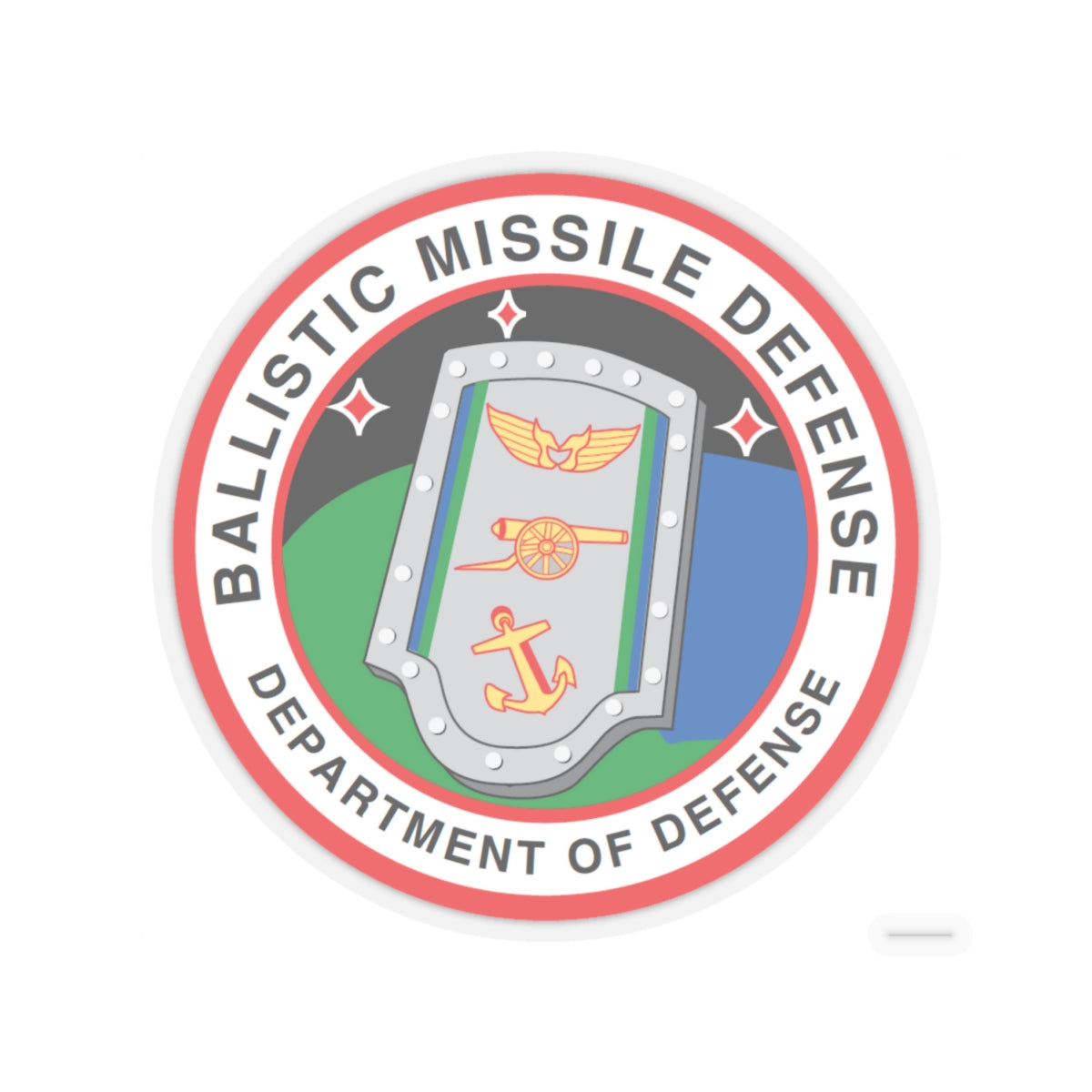 Ballistic Missile Defense - STICKER Vinyl Kiss-Cut Decal-4 Inch-Transparent-The Sticker Space