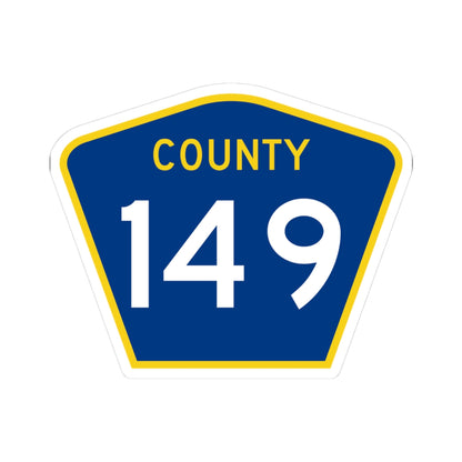 County 149 MN (Minnesota) (Road Sign) STICKER Vinyl Kiss-Cut Decal