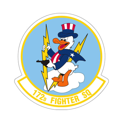 172 Fighter Squadron (U.S. Air Force) STICKER Vinyl Kiss-Cut Decal-6 Inch-White-The Sticker Space