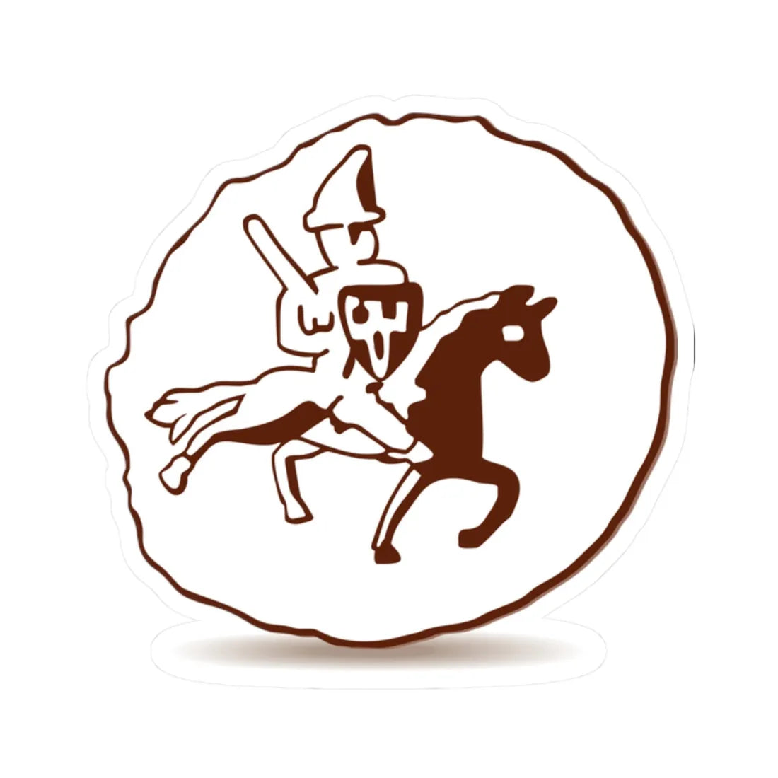 Печать Псковского князя Александра 1331 (Belarus) (Coat of Arms) STICKER Vinyl Kiss-Cut Decal 2 Inch White - The Sticker Space