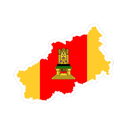 Flag-map of Tver Oblast (Russia) STICKER Vinyl Kiss-Cut Decal