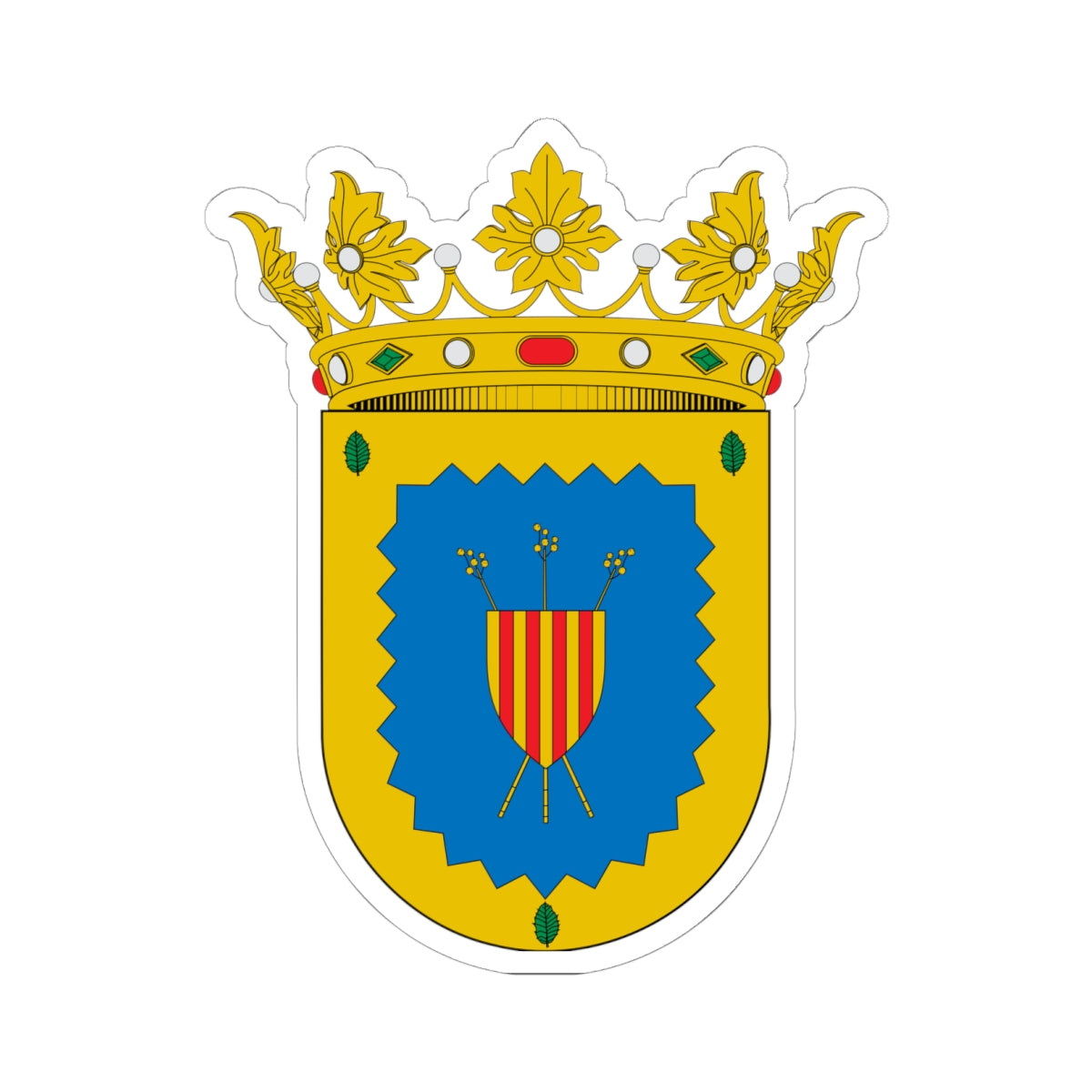 Escudo de Luesma (Spain) (Coat of Arms) STICKER Vinyl Kiss-Cut Decal