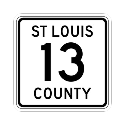 St. Louis County Route 13 (Minnesota) (Road Sign) STICKER Vinyl Kiss-Cut Decal