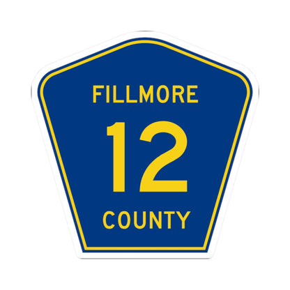 Fillmore County Route 12 (Minnesota) (Road Sign) STICKER Vinyl Kiss-Cut Decal