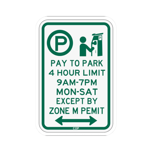 PBOT Road sign P4426D (Oregon) (Road Sign) STICKER Vinyl Kiss-Cut Decal