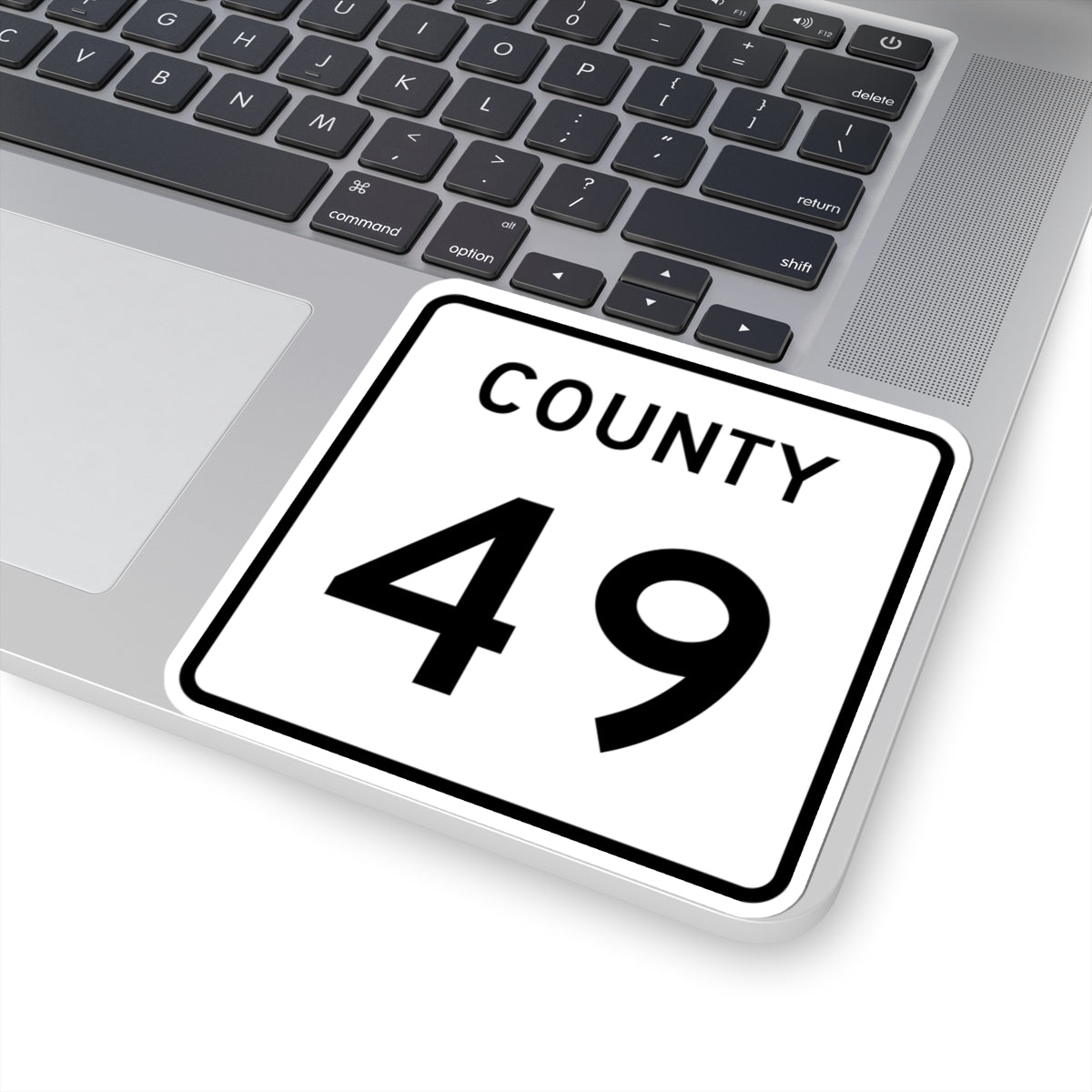 County 49 square (Minnesota) (Road Sign) STICKER Vinyl Kiss-Cut Decal