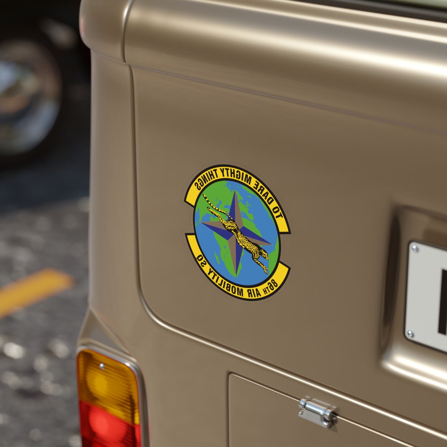 86th Air Mobility Squadron (U.S. Air Force) REVERSE PRINT Transparent STICKER