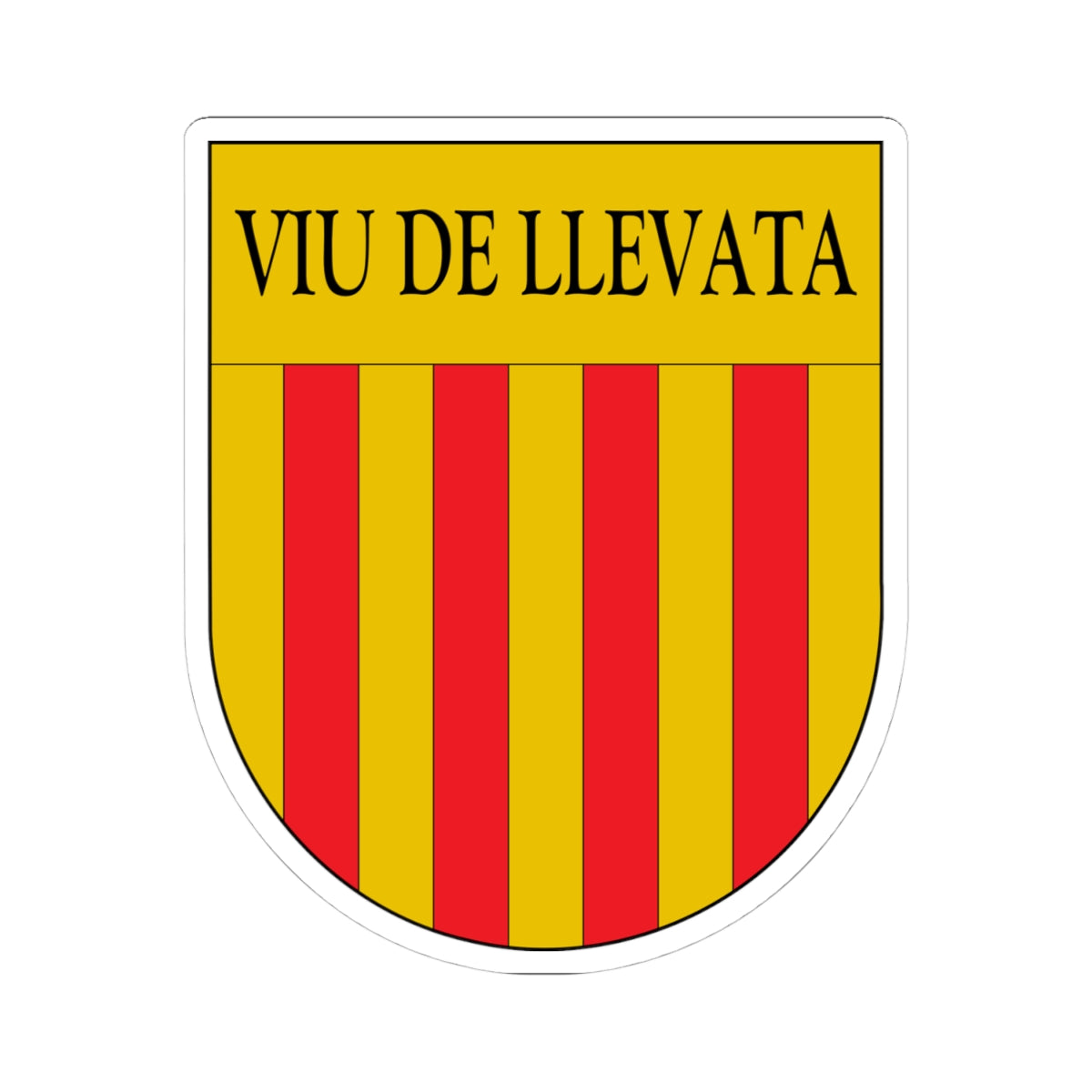 Antic escut municipal de Viu de Llevata (Spain) (Coat of Arms) STICKER Vinyl Kiss-Cut Decal