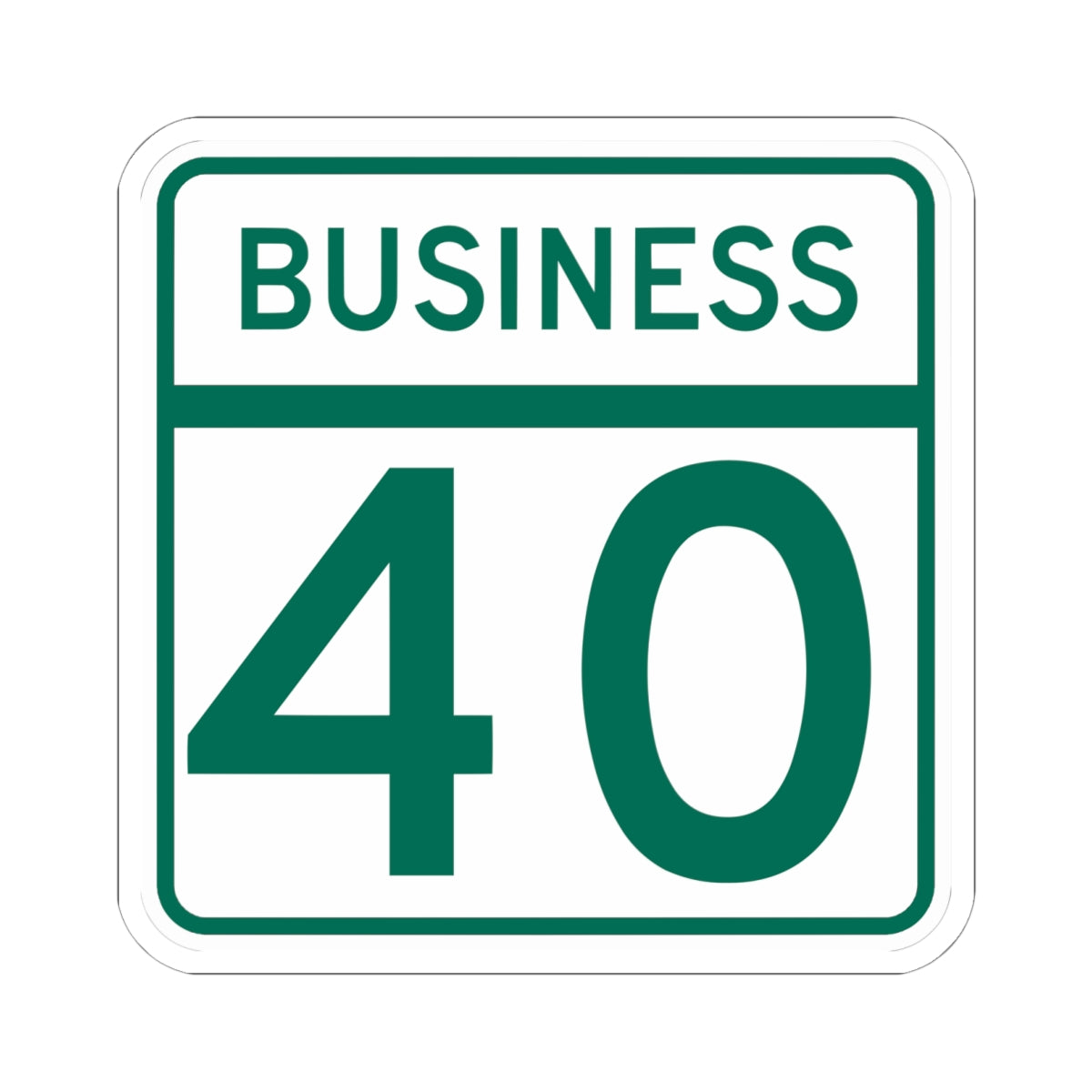 MD Route 40 Business (Maryland) (Road Sign) STICKER Vinyl Kiss-Cut Decal