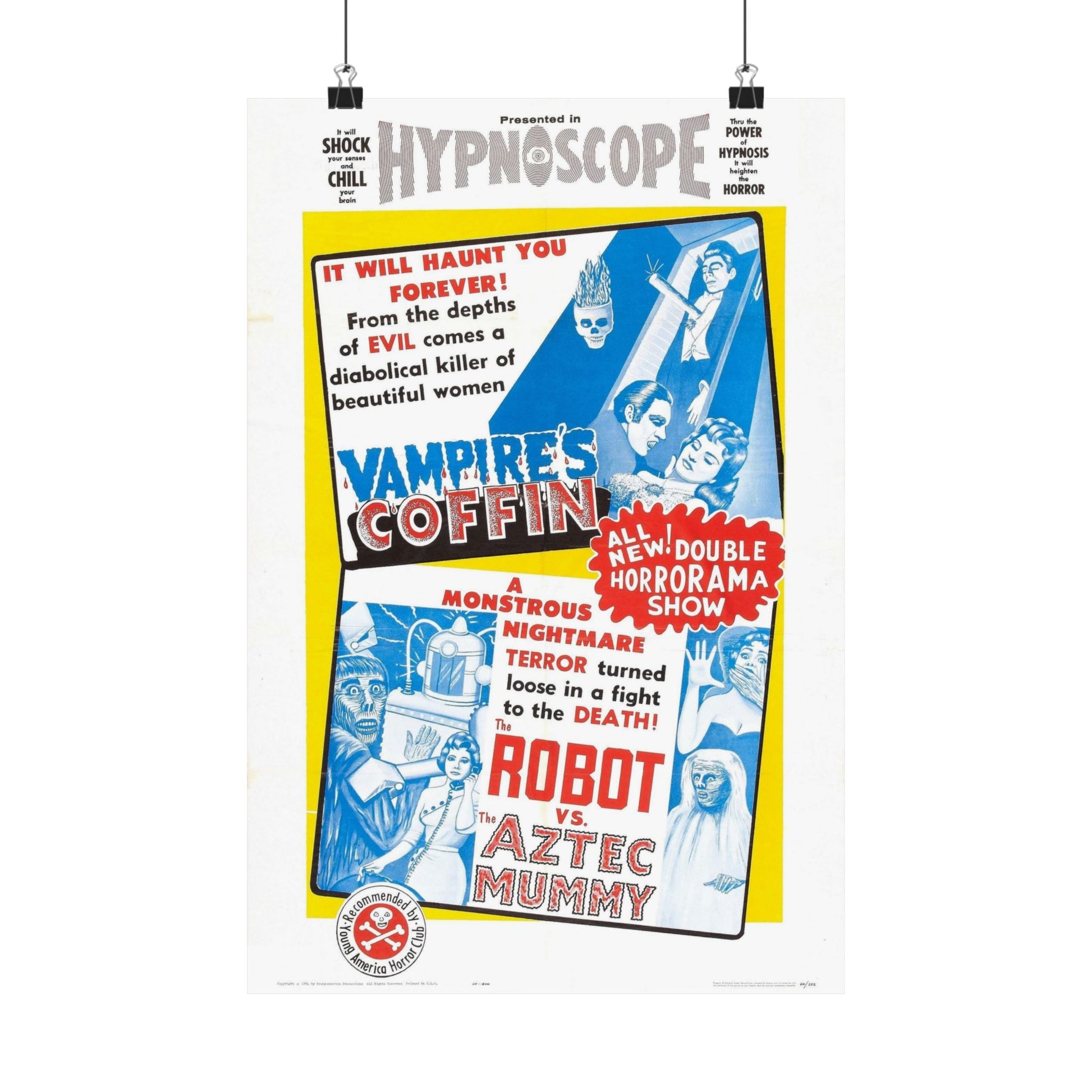 VAMPIRE'S COFFIN + THE ROBOT VS THE AZTEC MUMMY 1964 - Paper Movie Poster-12″ x 18″-The Sticker Space