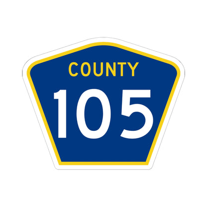 County 105 MN (Minnesota) (Road Sign) STICKER Vinyl Kiss-Cut Decal