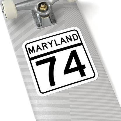 MD Route 74 (Maryland) (Road Sign) STICKER Vinyl Kiss-Cut Decal
