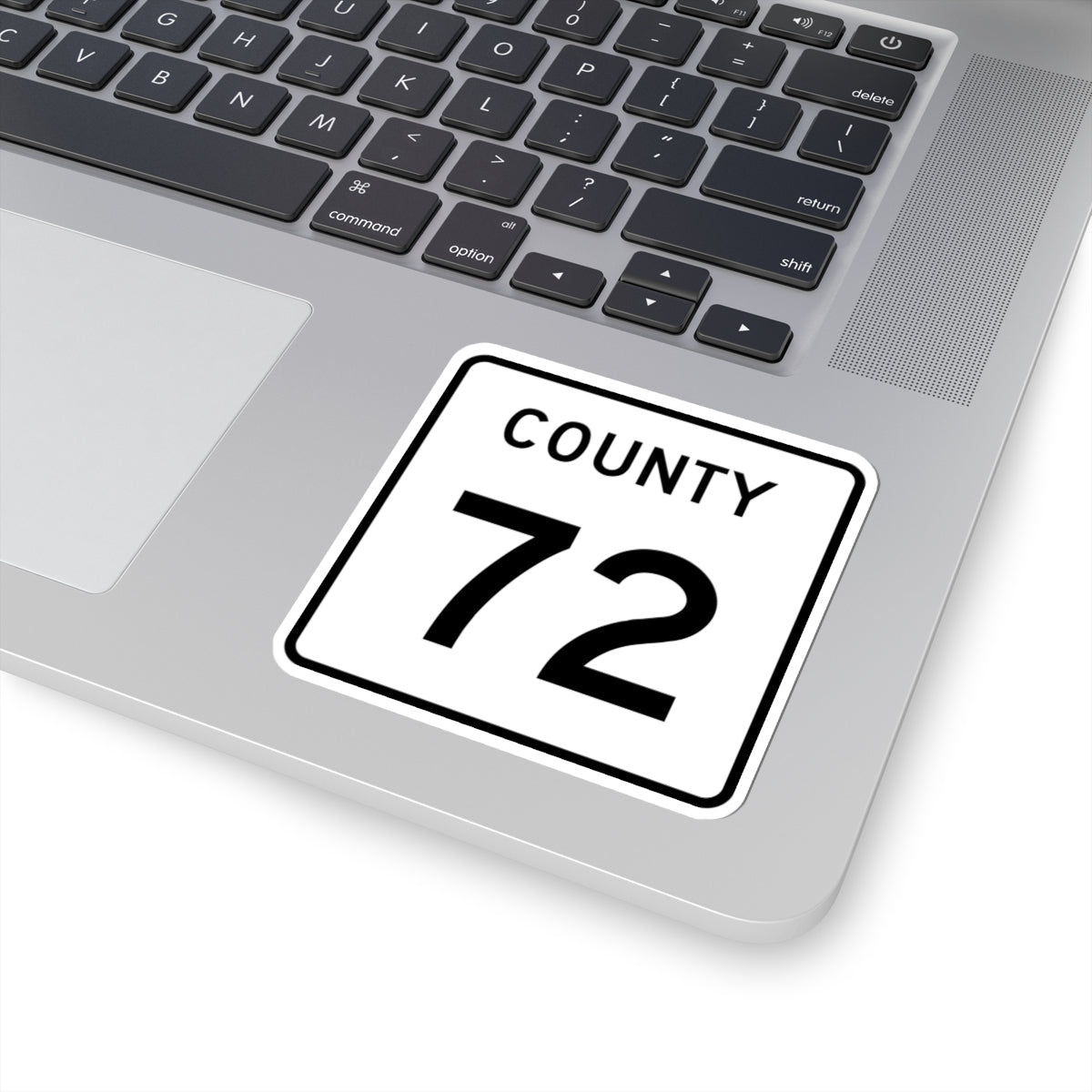 County 72 square (Minnesota) (Road Sign) STICKER Vinyl Kiss-Cut Decal