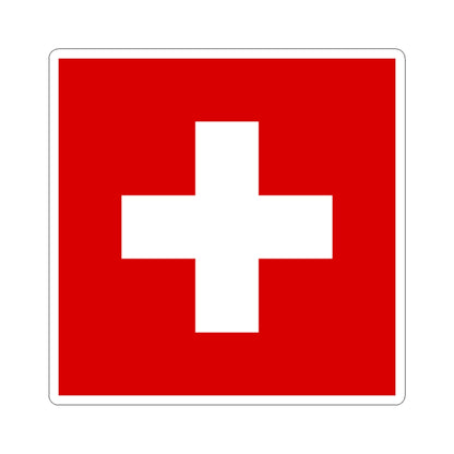 Flag of Switzerland - 2 (Switzerland) STICKER Vinyl Kiss-Cut Decal