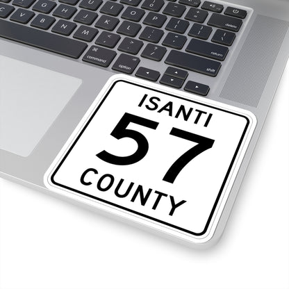 Isanti County 57 MN (Minnesota) (Road Sign) STICKER Vinyl Kiss-Cut Decal
