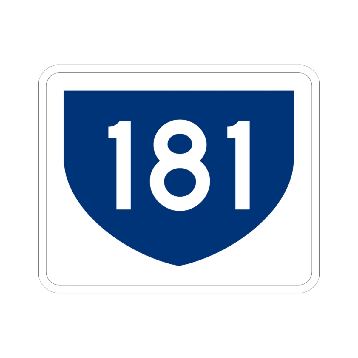 PR primary 181 (Puerto Rico) (Road Sign) STICKER Vinyl Kiss-Cut Decal