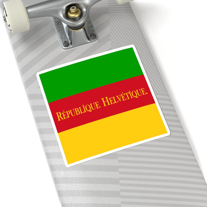 Flag of the Helvetic Republic French (Switzerland) STICKER Vinyl Kiss-Cut Decal