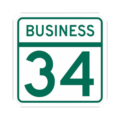 MD Route 34 Business (Maryland) (Road Sign) STICKER Vinyl Kiss-Cut Decal