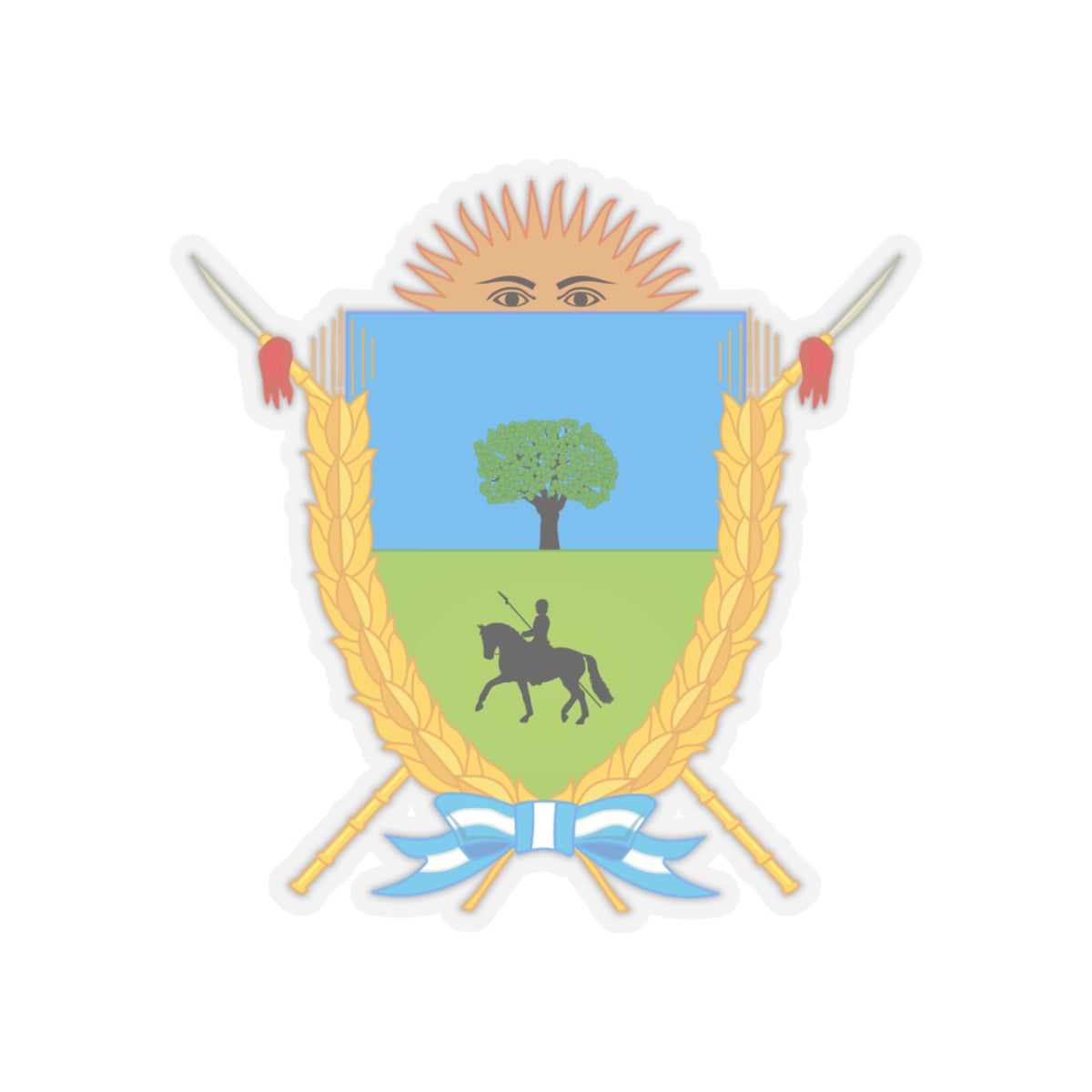 Coat of Arms La Pampa Argentina - STICKER Vinyl Kiss-Cut Decal