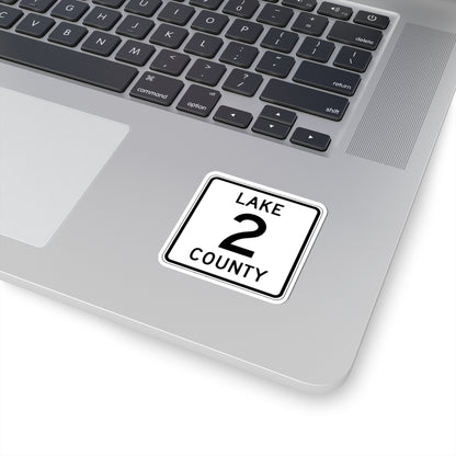Lake County Route 2 MN (Minnesota) (Road Sign) STICKER Vinyl Kiss-Cut Decal