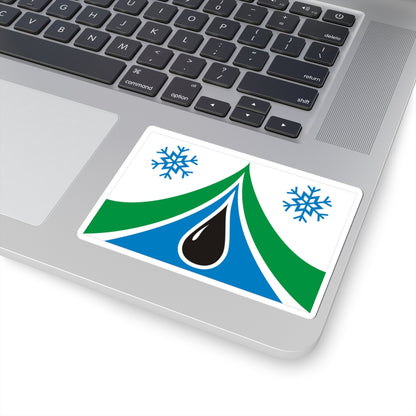 Flag of Severny rayon Novosibirsk oblast (Russia) STICKER Vinyl Kiss-Cut Decal