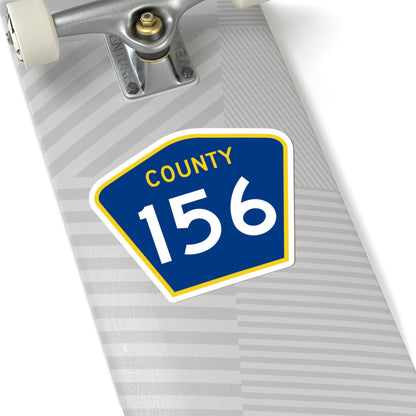 County 156 MN (Minnesota) (Road Sign) STICKER Vinyl Kiss-Cut Decal