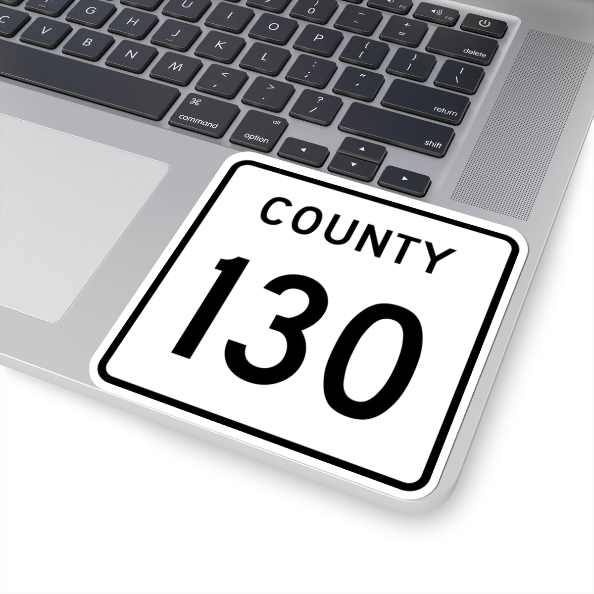 County 130 square (Minnesota) (Road Sign) STICKER Vinyl Kiss-Cut Decal