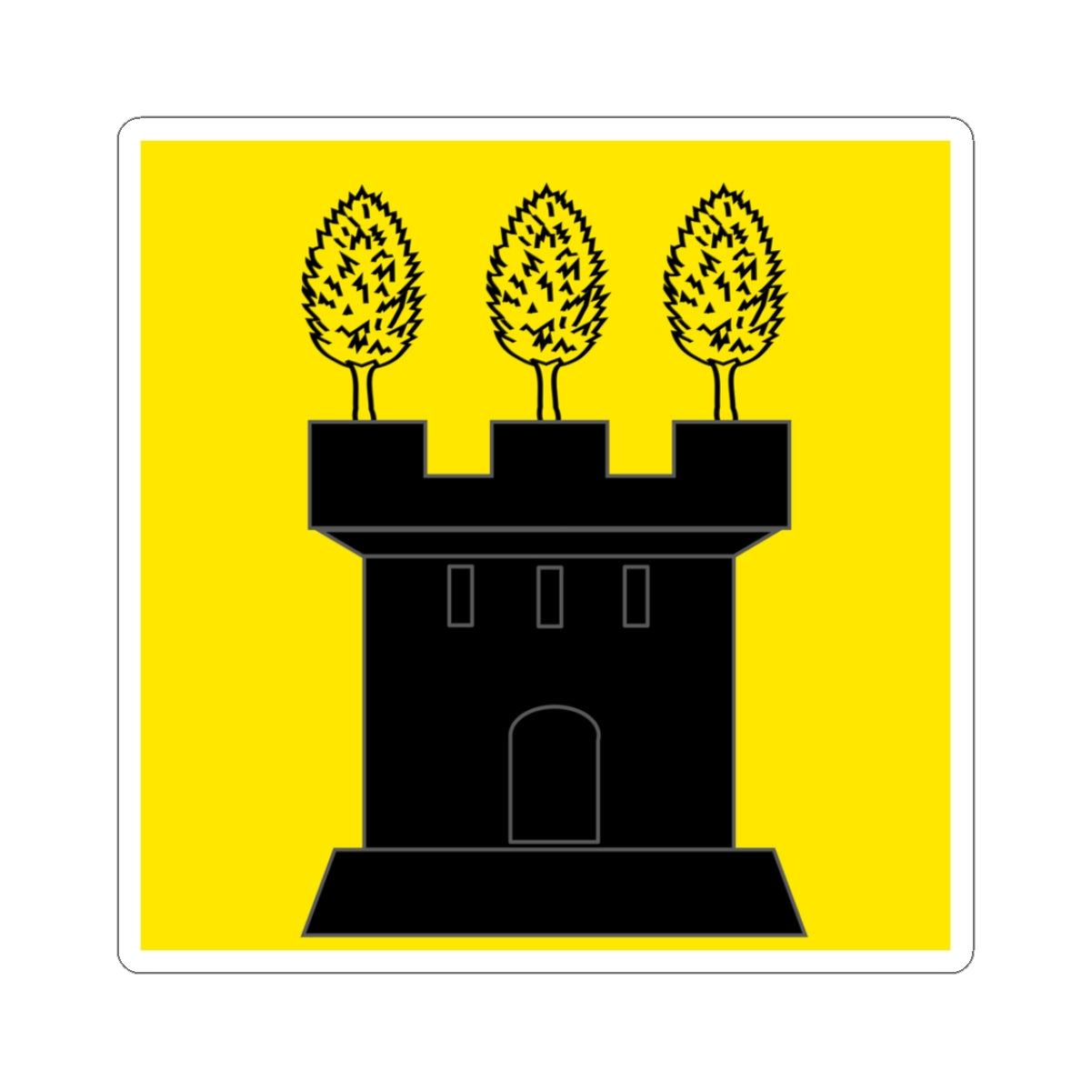 CHE Laupen ZH Flag (Switzerland) STICKER Vinyl Kiss-Cut Decal