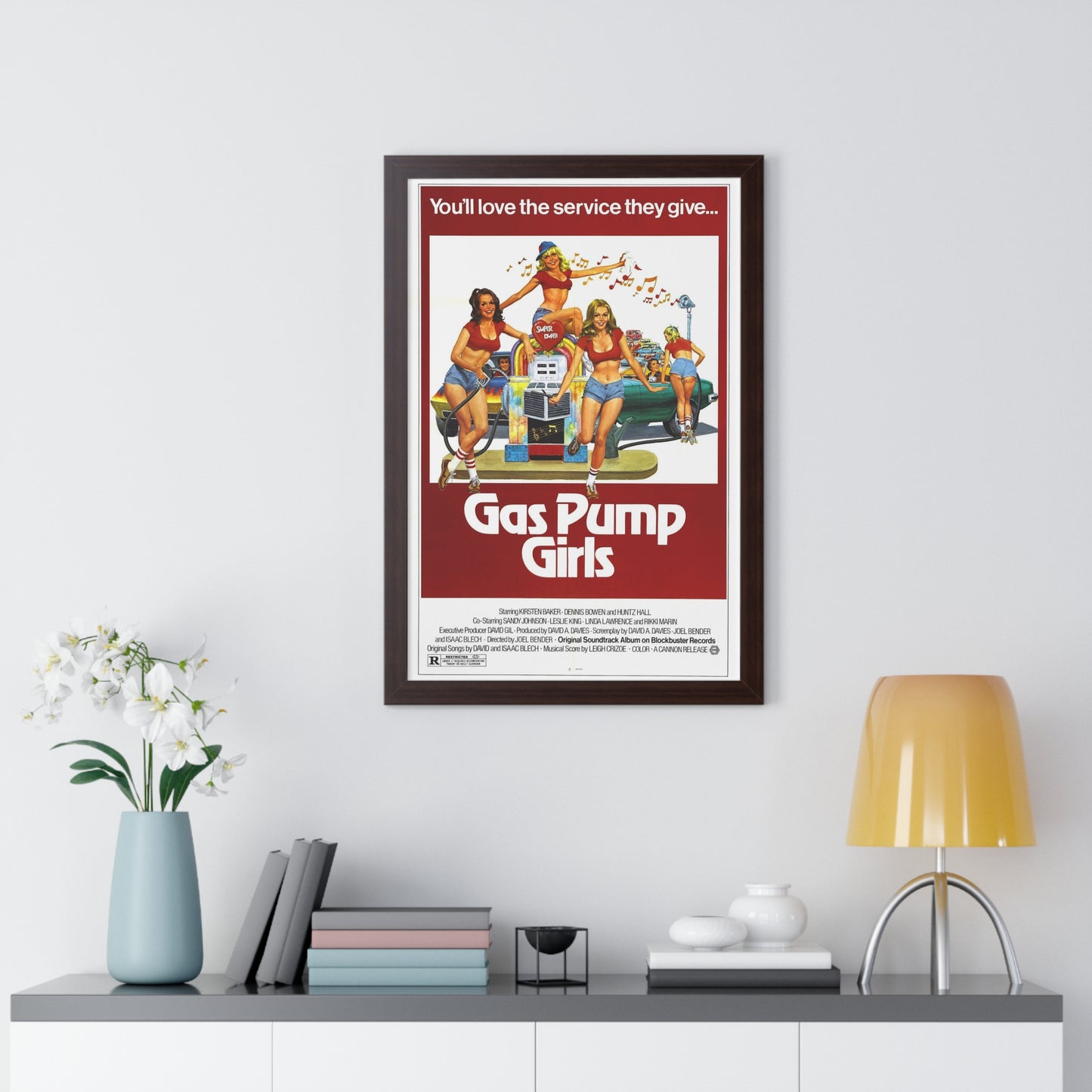 GAS PUMP GIRLS 1979 - Framed Movie Poster-The Sticker Space