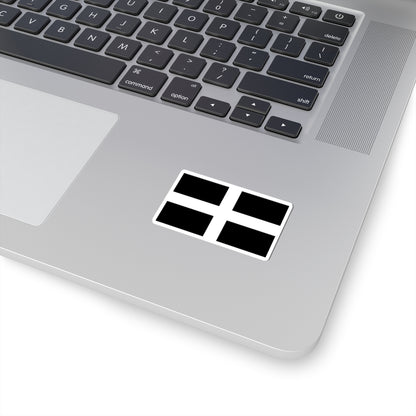 Saint Pirans Flag (England) STICKER Vinyl Kiss-Cut Decal