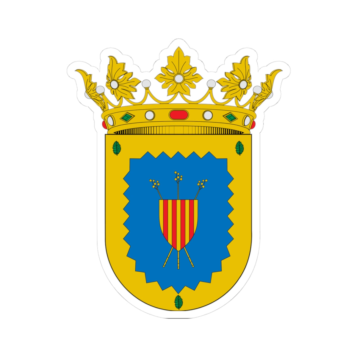 Escudo de Luesma (Spain) (Coat of Arms) STICKER Vinyl Kiss-Cut Decal