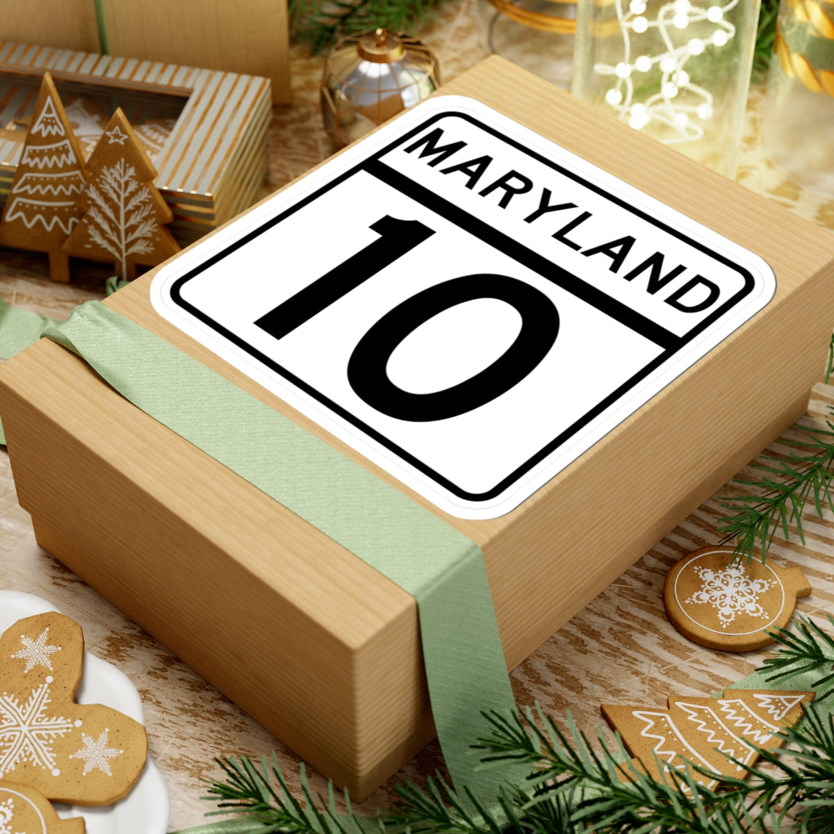 MD Route 10 (Maryland) (Road Sign) STICKER Vinyl Kiss-Cut Decal