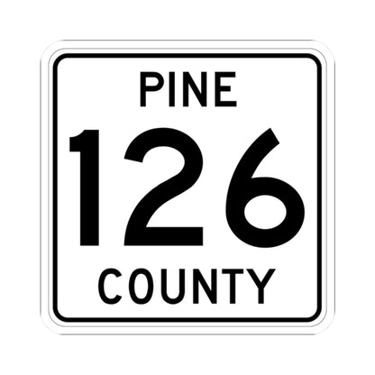 Pine County Route 126 MN (Minnesota) (Road Sign) STICKER Vinyl Kiss-Cut Decal