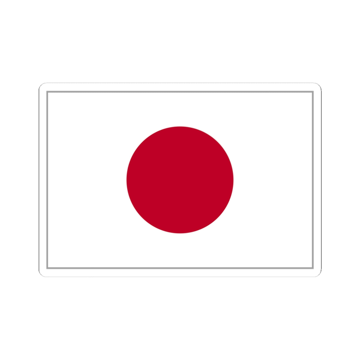Flag of Japan bordered (Japan) STICKER Vinyl Kiss-Cut Decal