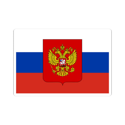 Flag of Russia with coat of arms (Russia) STICKER Vinyl Kiss-Cut Decal