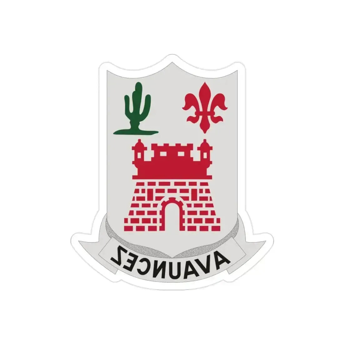 133rd Infantry Regiment (U.S. Army) REVERSE PRINT Transparent Die-Cut STICKER 2 Inch Die-Cut Transparent - The Sticker Space