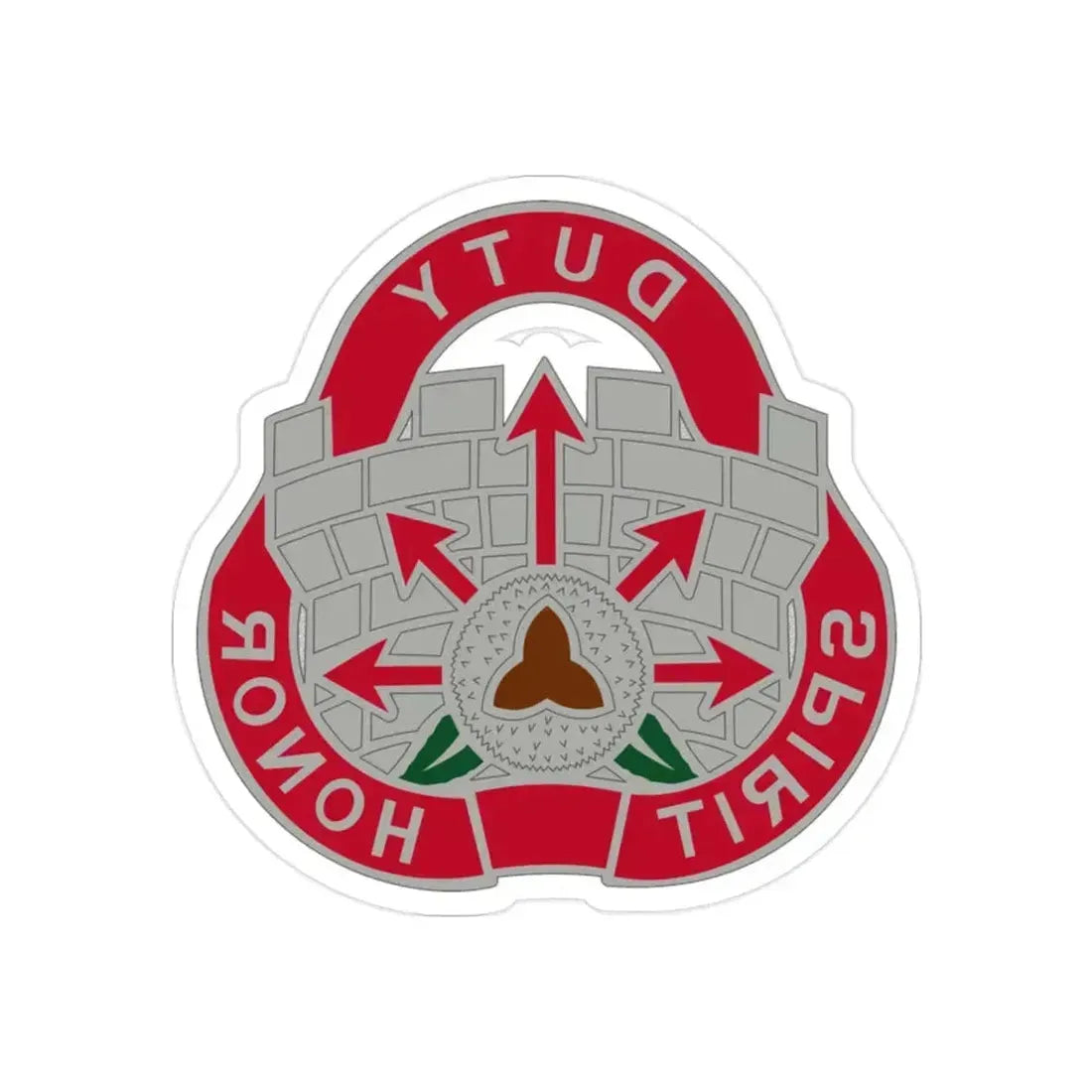 134 Engineer Group (U.S. Army) REVERSE PRINT Transparent Die-Cut STICKER 2 Inch Die-Cut Transparent - The Sticker Space