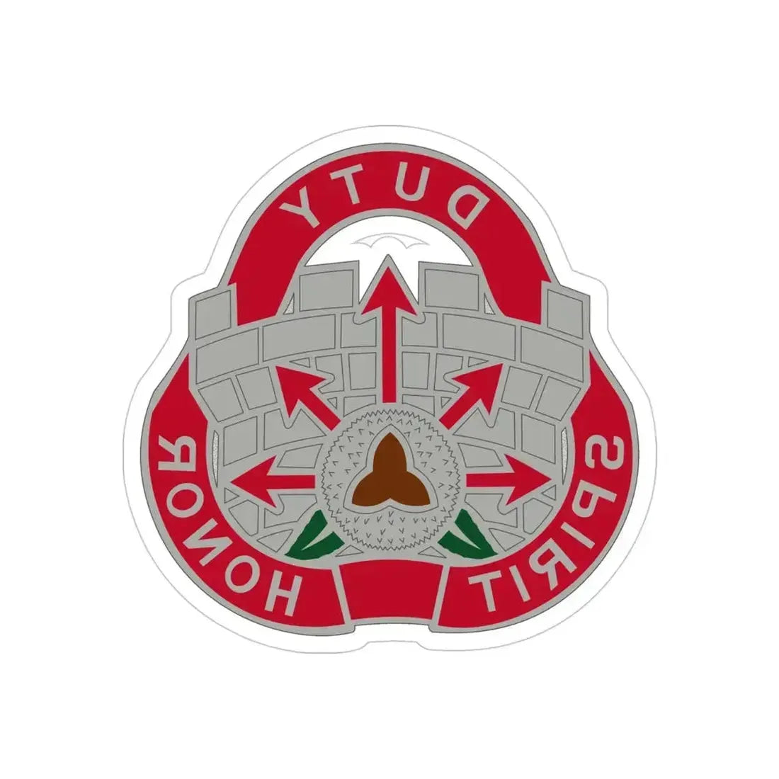 134 Engineer Group (U.S. Army) REVERSE PRINT Transparent Die-Cut STICKER 4 Inch Die-Cut Transparent - The Sticker Space