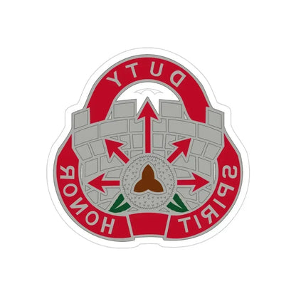 134 Engineer Group (U.S. Army) REVERSE PRINT Transparent Die-Cut STICKER 4 Inch Die-Cut Transparent - The Sticker Space